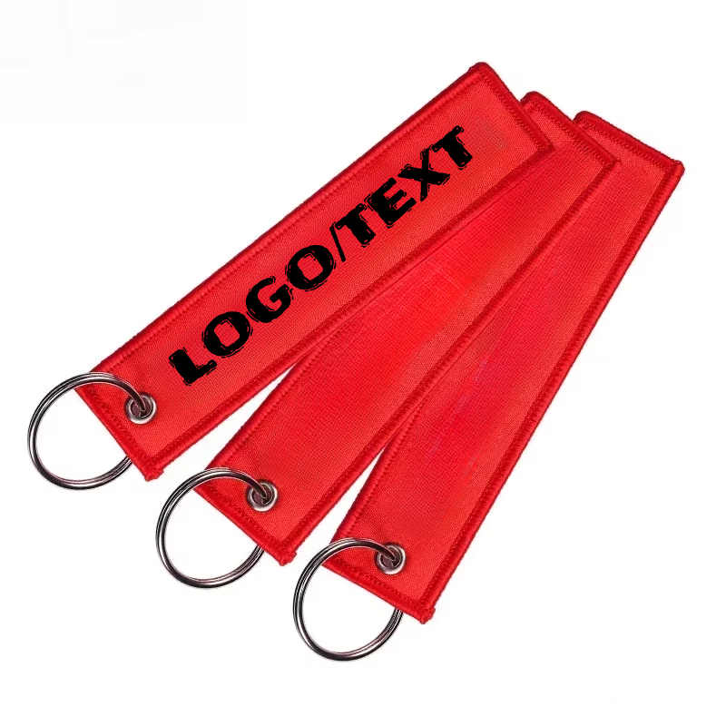 Embroidery Names - Aangepaste logo luchtvaart tas lint sleutelhanger