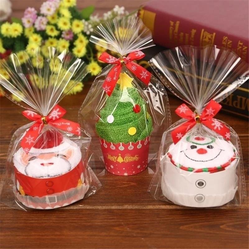 Embroidery Xmas Decorations - Kerst Handdoeken 30*30 Cm Leuke Taart