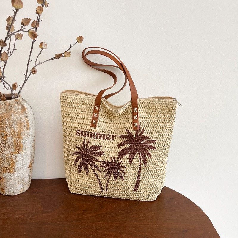 Embroidery Bali - Eenvoudige Trend Borduurwerk Kokospalm Stro Geweven
