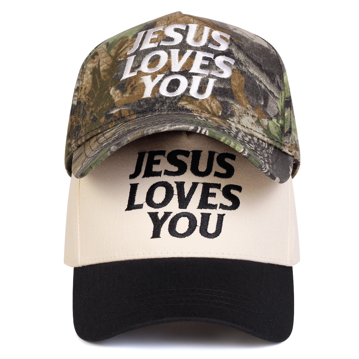 Embroidery Jesus - Unisex JESUS ​​LOVES YOU Borduurhonkbalpetten Lente