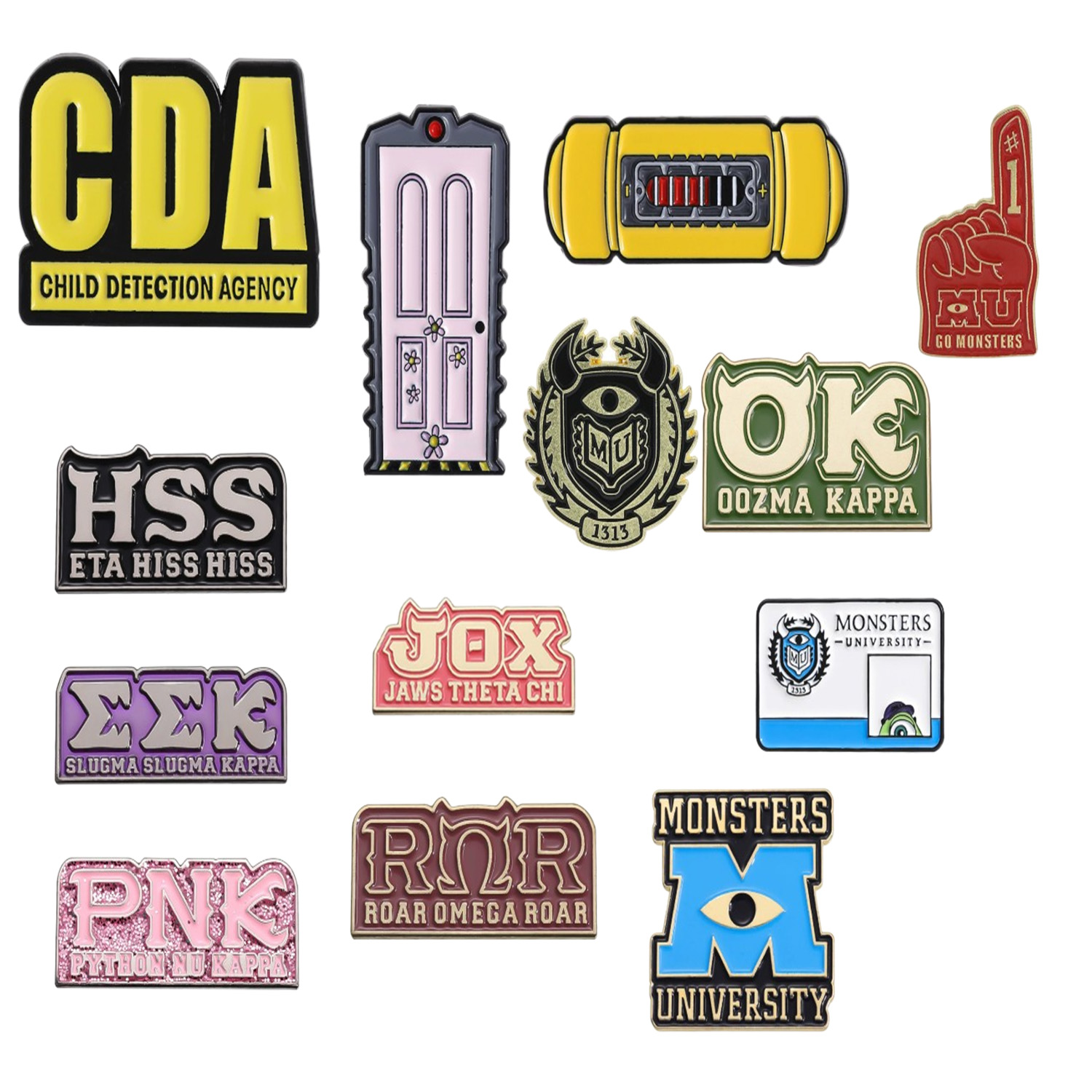 Embroidery Gothic - Cartoon letter serie metalen broche creatieve