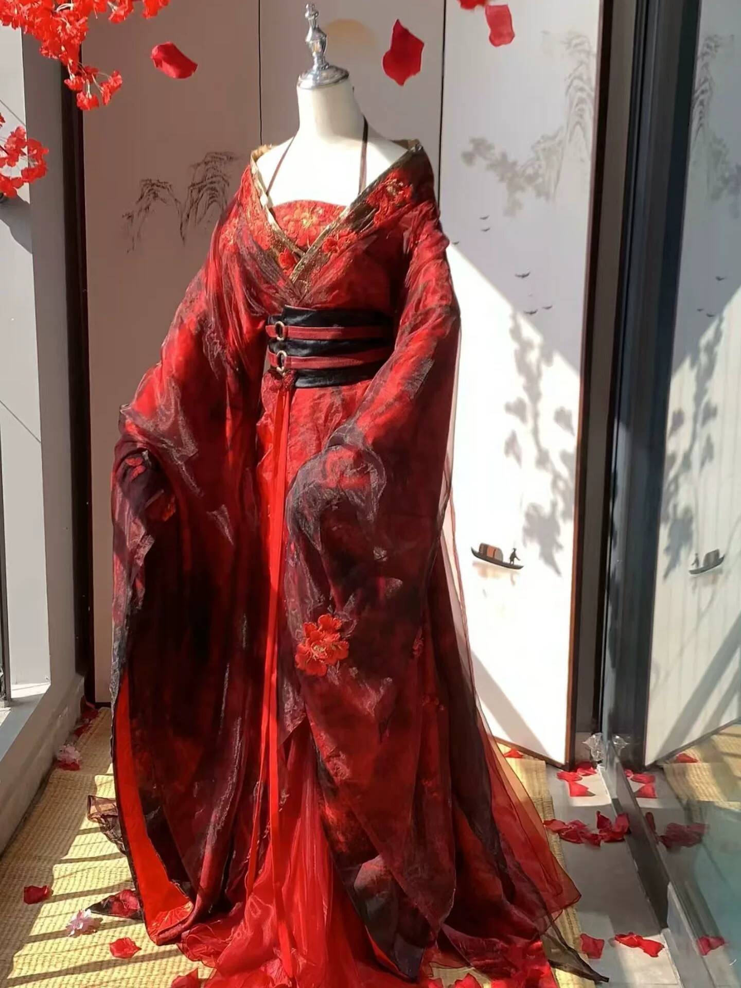 Embroidery Red - Nieuwe Datura Rode Hanfu Vrouwen Oude