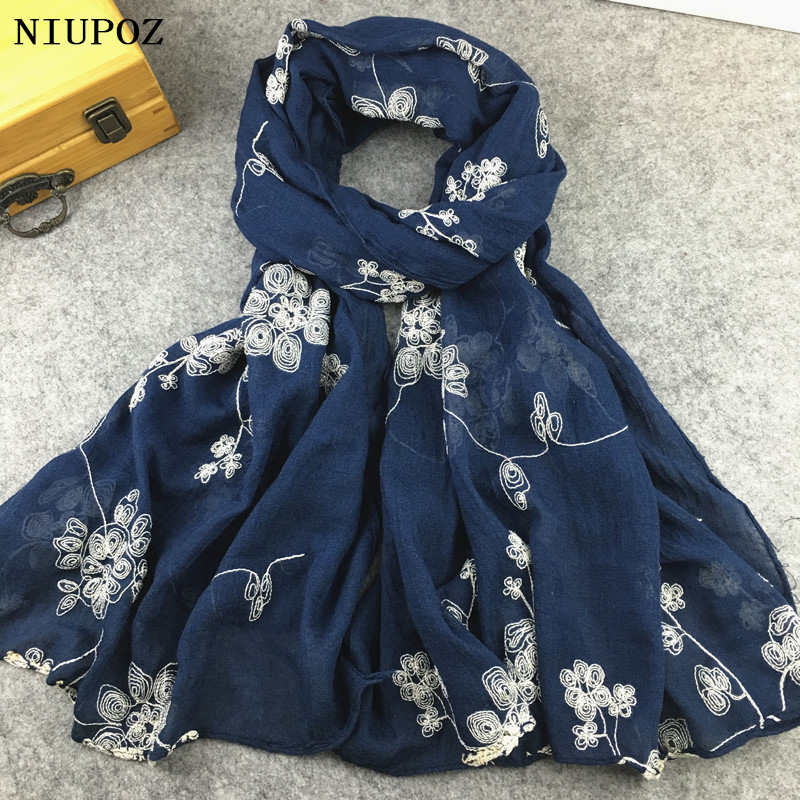 Embroidery Hijab - Veel kleuren etnisch borduurwerk dames winter