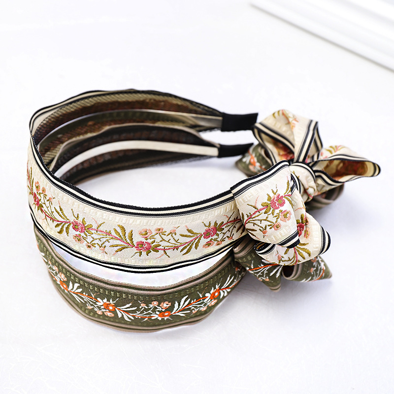 Embroidery Knot - Prachtige retro etnische bedrukte borduurwerk hoofdband