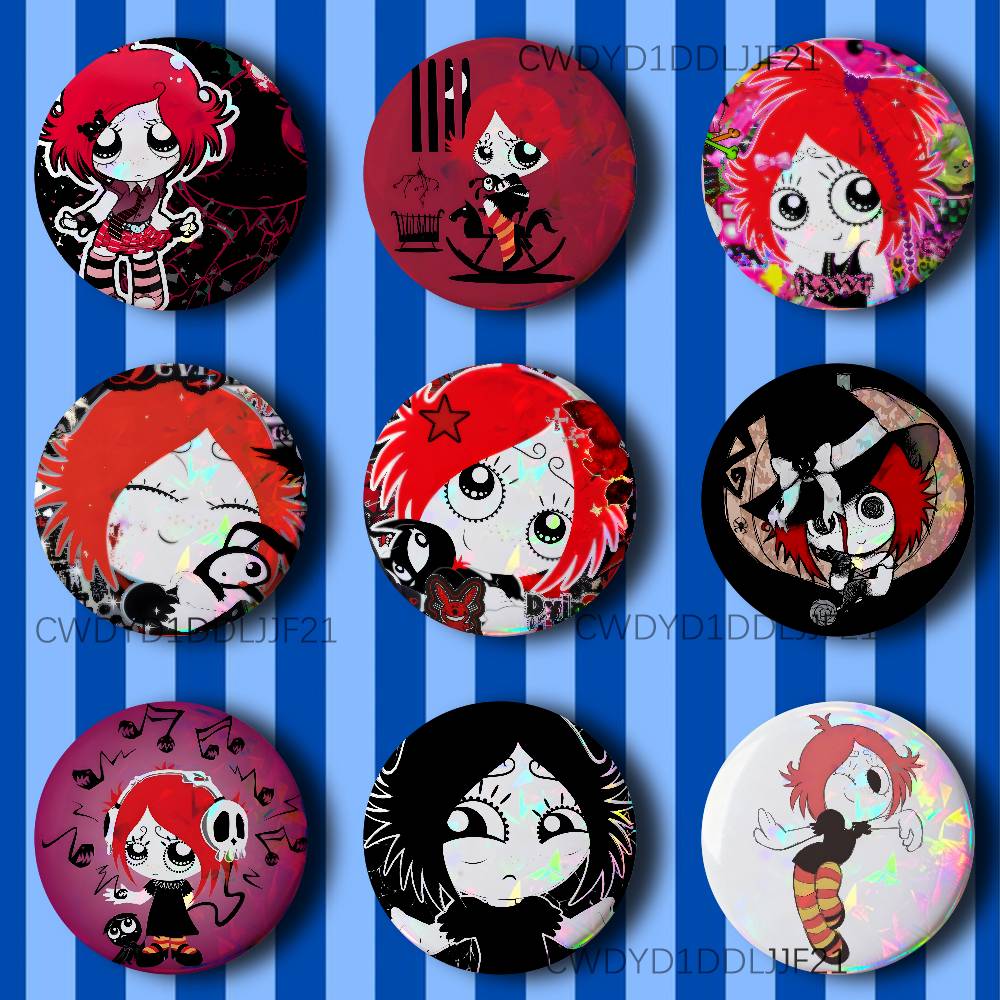 Embroidery Gothic - R-Ruby Gloom Gothic Badge Broche Figuur