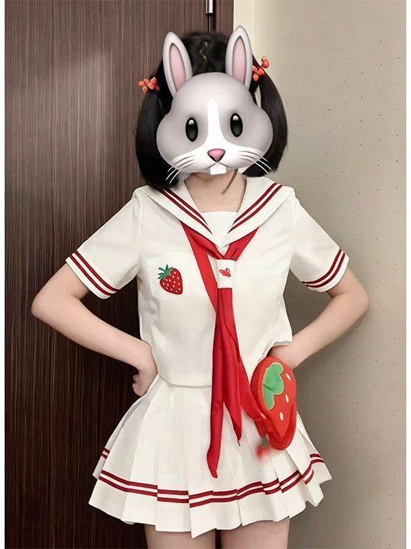 Embroidery Red - 2026 Anime JK Uniform Aardbeienborduurwerk Korte