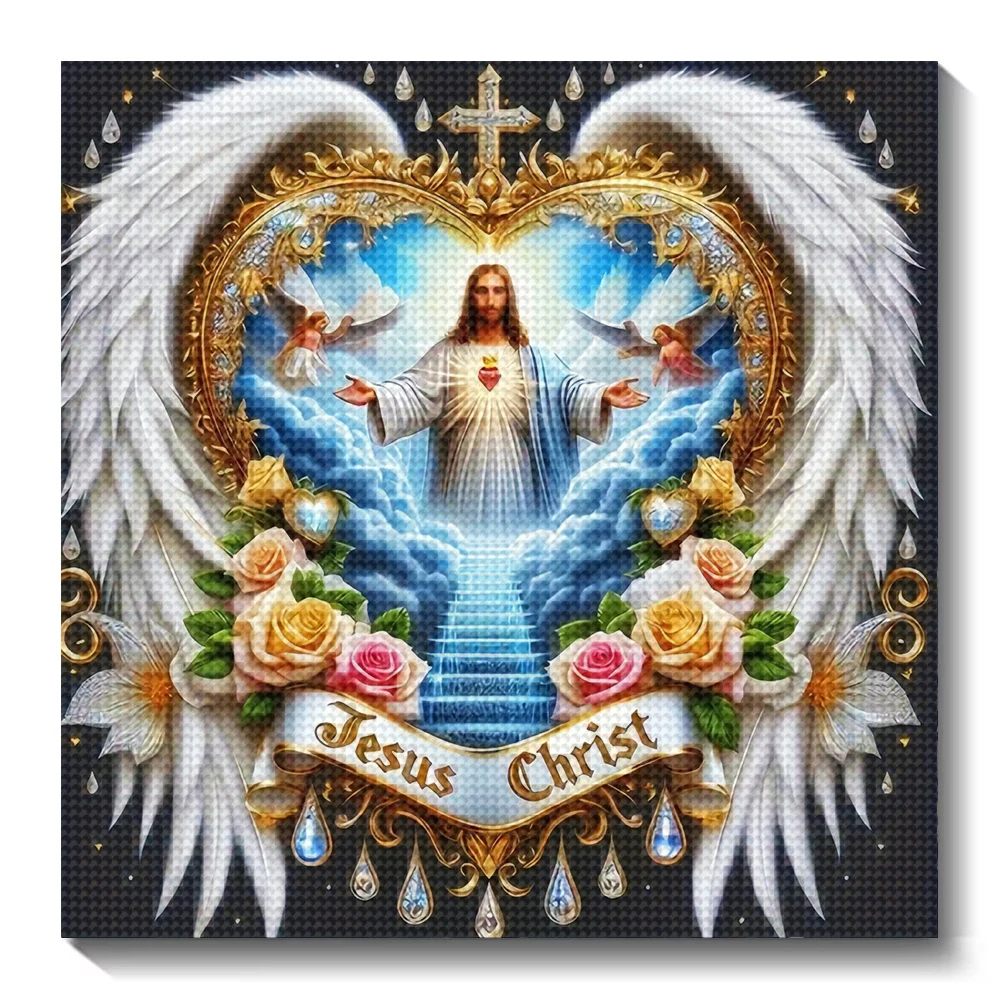 Embroidery Jesus - 5D DIY diamant schilderij portret Jezus