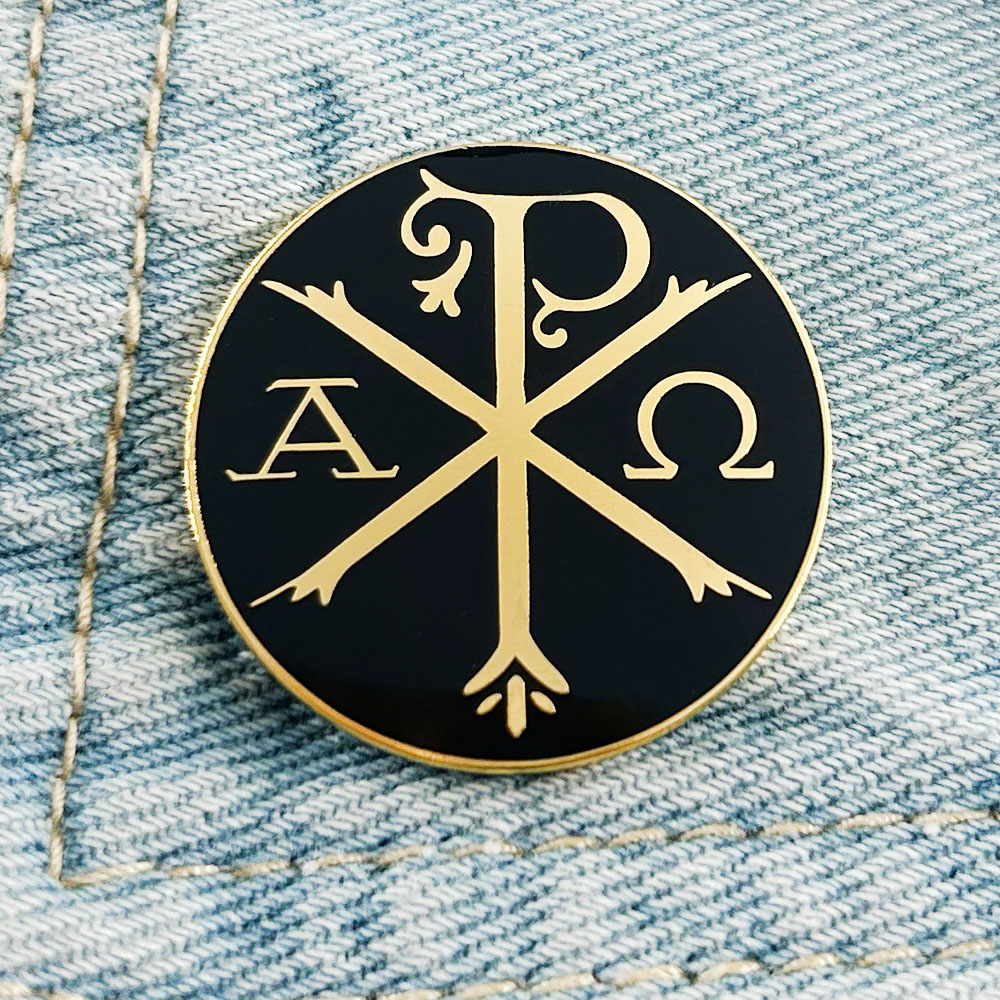 Embroidery Jesus - Chi-Rho Symbolen Emaille Pin Vroege Christelijke