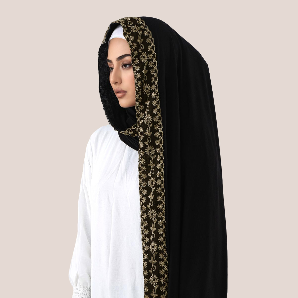 Kant Borduren Katoen Jersey Mo - Embroidery Hijab recensie en prijs