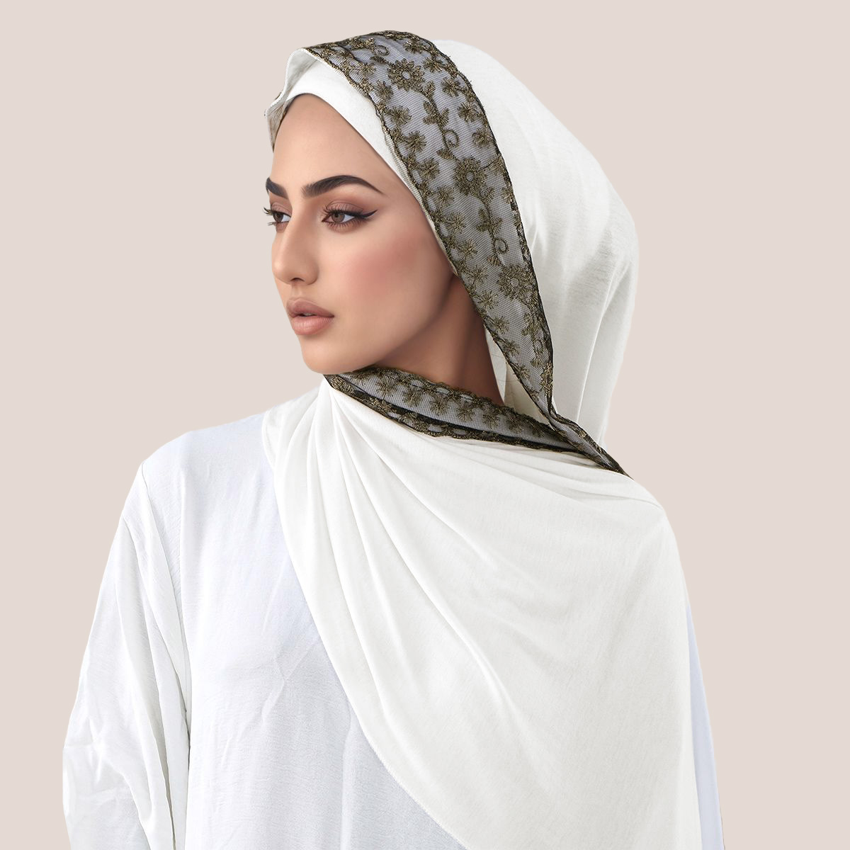 Kant Borduren Katoen Jersey Mo - Embroidery Hijab recensie en prijs