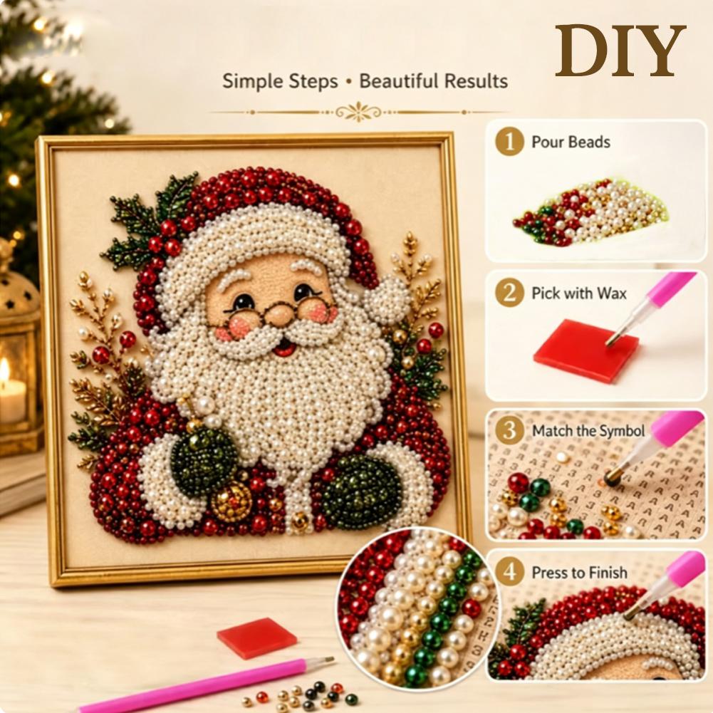 Kerstmis Kerstman Parel Kunst  - Embroidery Xmas Decorations recensie en prijs