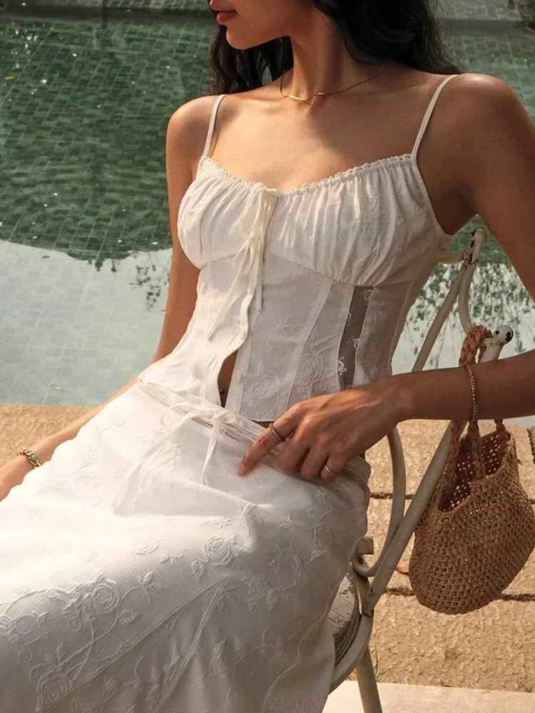 Chicheca Zomer Witte Jurk Set  - Embroidery White Dress recensie en prijs
