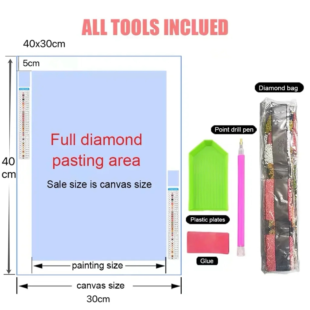 1pc frameloze 5d DIY Diamond A - Embroidery Bali recensie en prijs