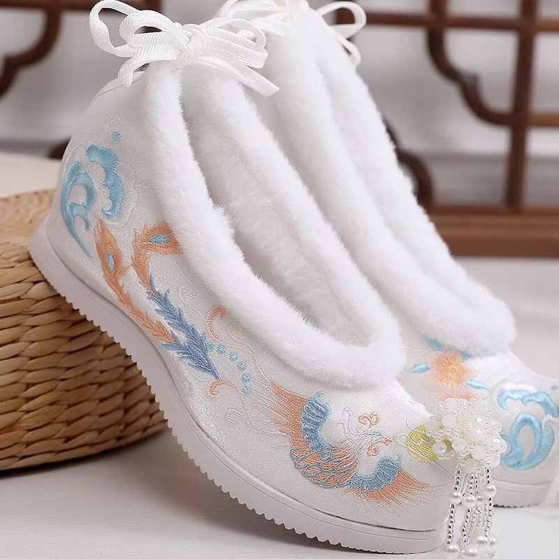 Winter Hanfu Schoenen Vrouwen  - Embroidery Red recensie en prijs