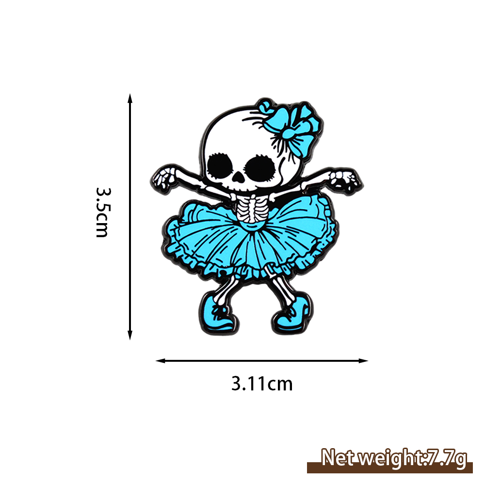 Schattige gotische blauwe skel - Embroidery Gothic recensie en prijs