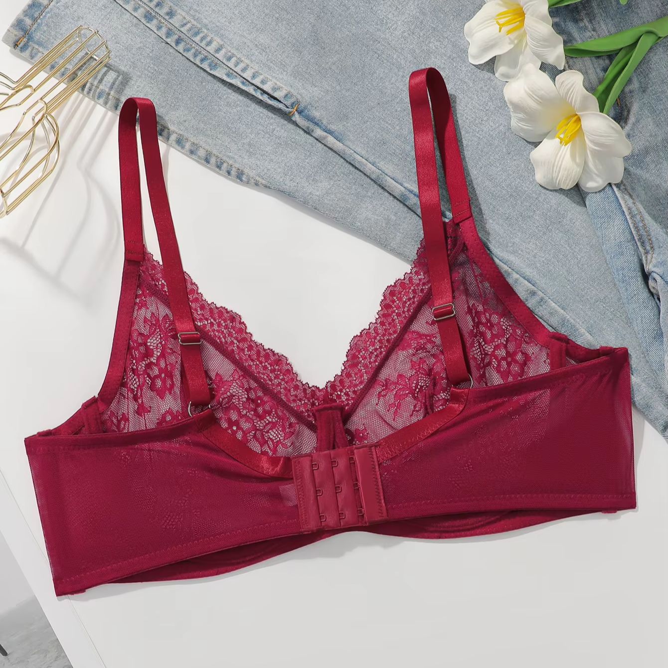 Dames grote maten rode kanten  - Embroidery Red recensie en prijs