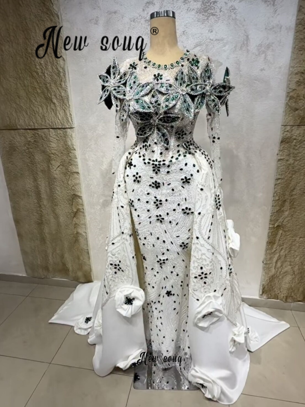 Luxueuze geborduurde witte gal - Embroidery White Dress recensie en prijs