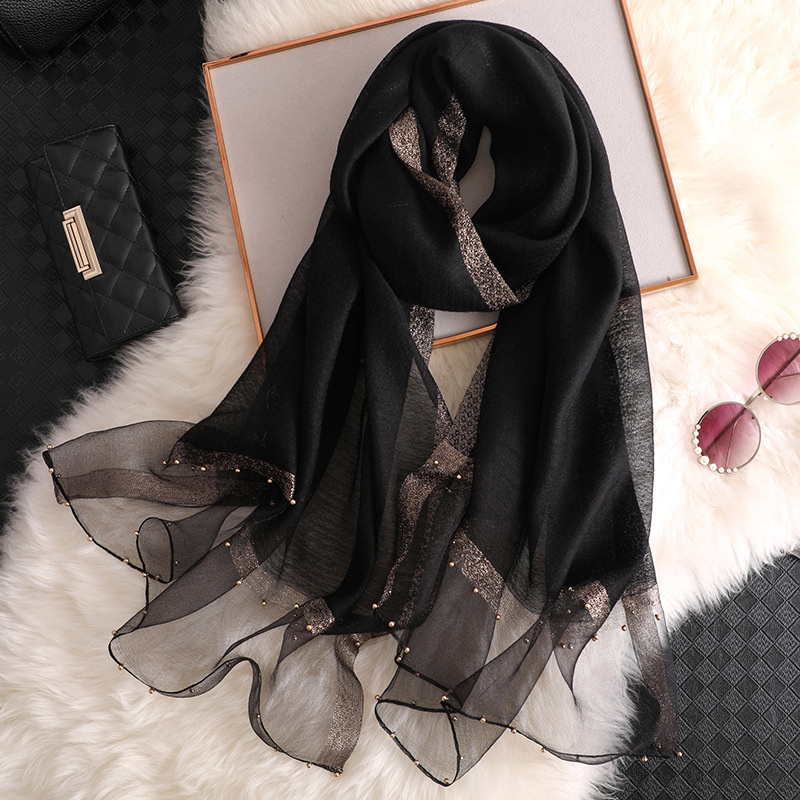 2024 Luxe 100% Zijden Sjaal Sj - Embroidery Hijab recensie en prijs