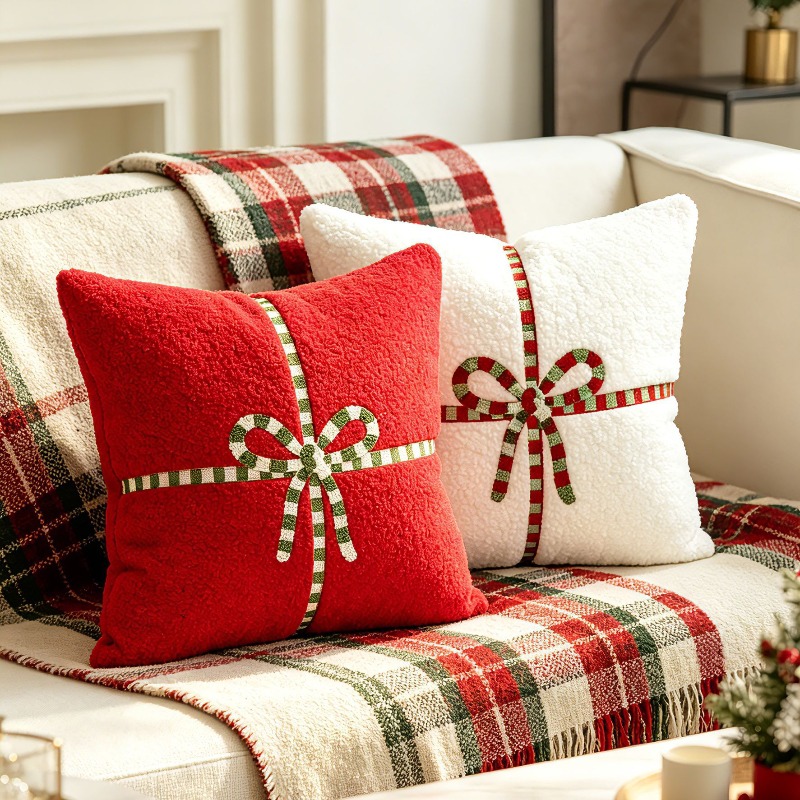 Kerst Teddy Fleece Sierkussenh - Embroidery Xmas Decorations recensie en prijs