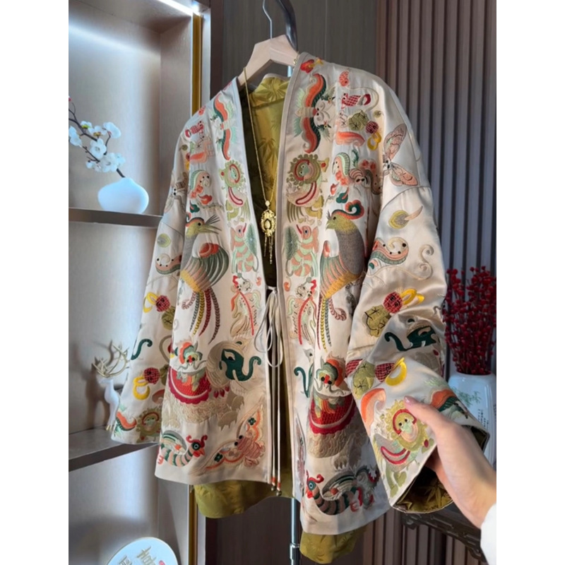 Nieuwe Chinese stijl kimono ve - Embroidery A recensie en prijs