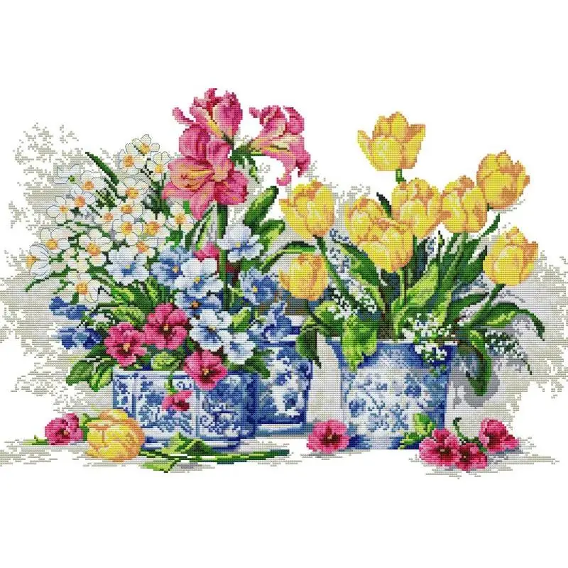 Ingemaakte Bloemen NKF Geteld  - Embroidery Tas recensie en prijs