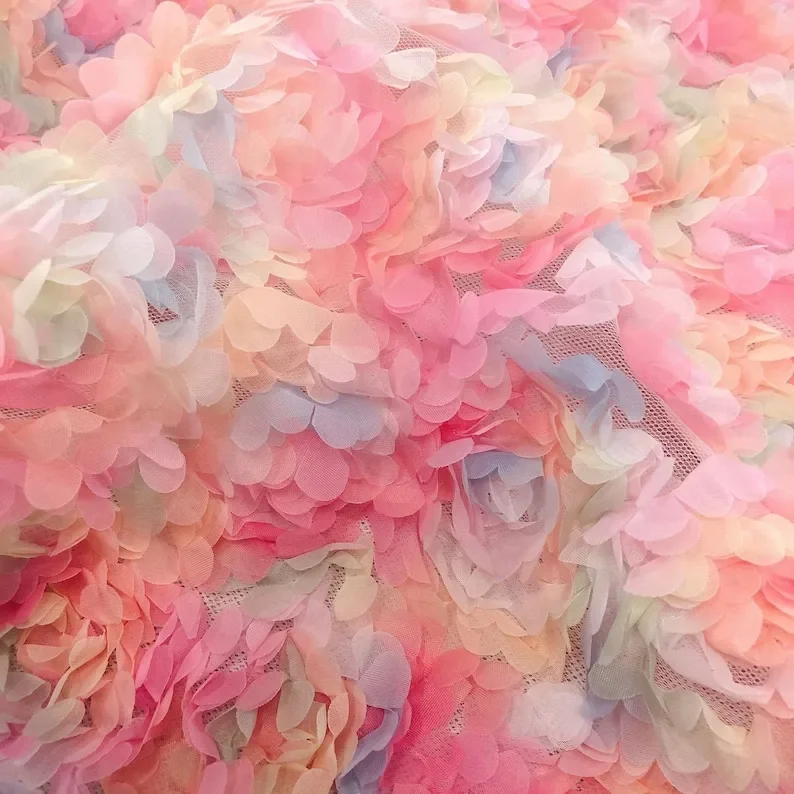 3d chiffon roze bloem kant sto - Embroidery Roses recensie en prijs