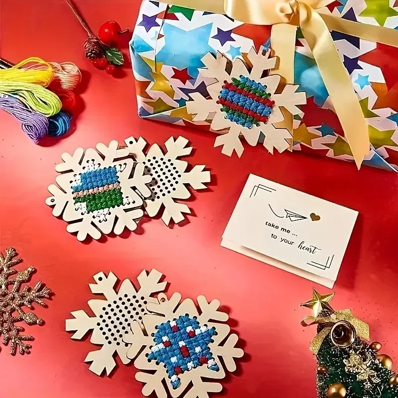12Set Cross Stitch Hangende Ha - Embroidery Xmas Decorations recensie en prijs