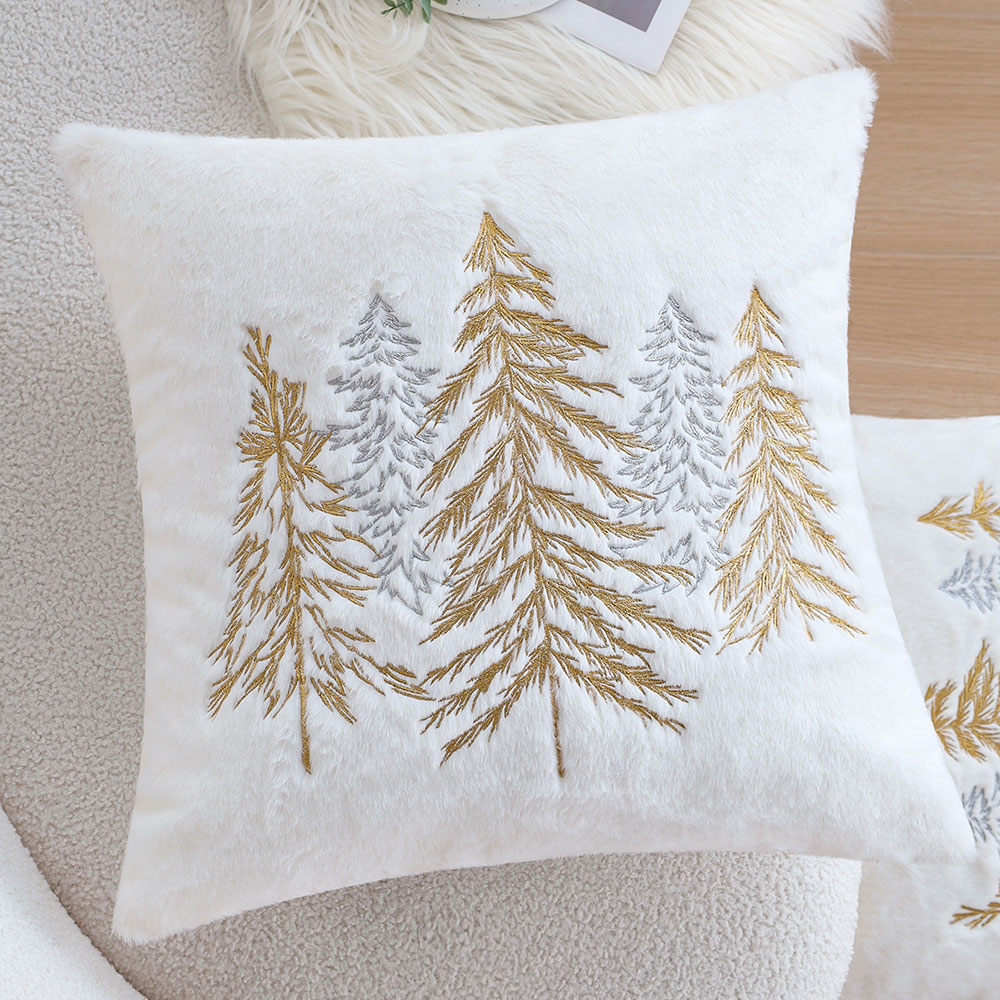 Kerst Faux Konijnenbont Kussen - Embroidery Xmas Decorations recensie en prijs