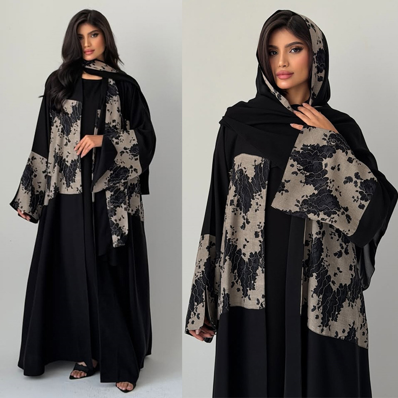 Vrouwen Eid Abaya Hijab 2-deli - Embroidery Hijab recensie en prijs