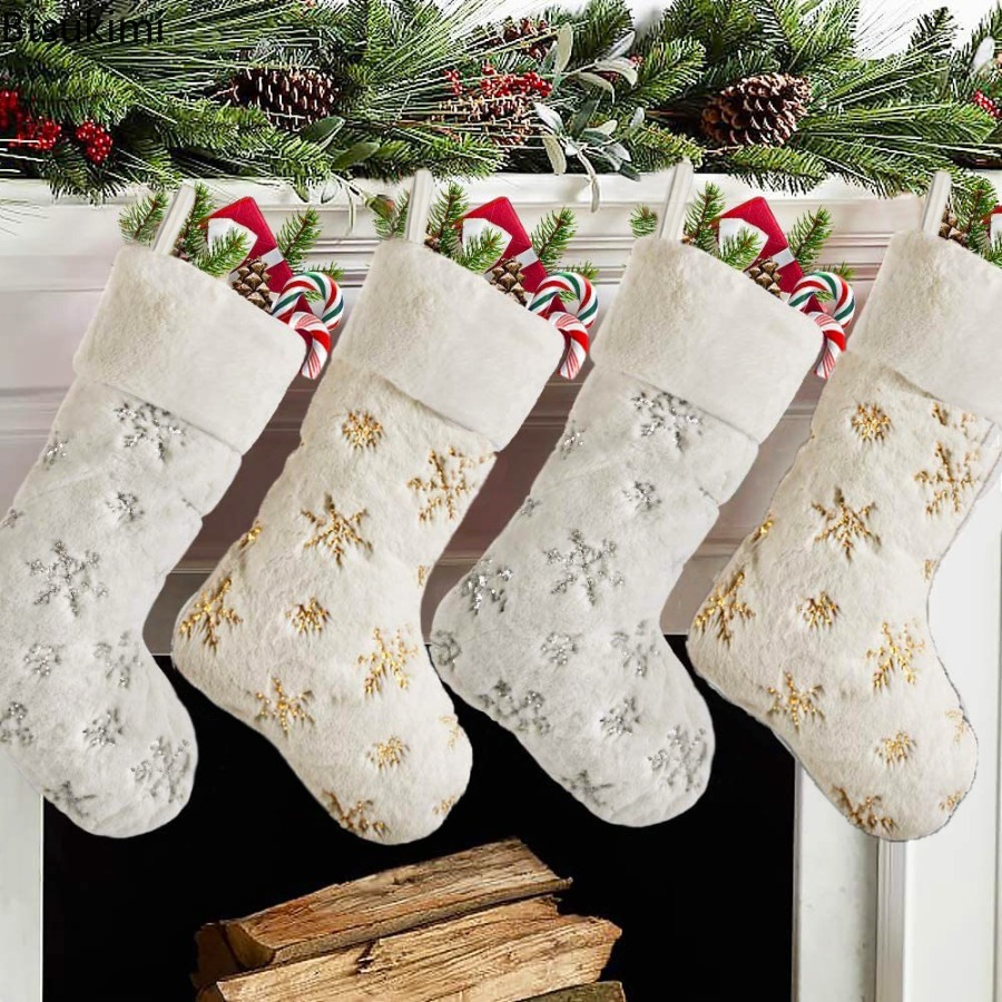 Nieuwe 2026 Witte Pluche Kerst - Embroidery Xmas Decorations recensie en prijs