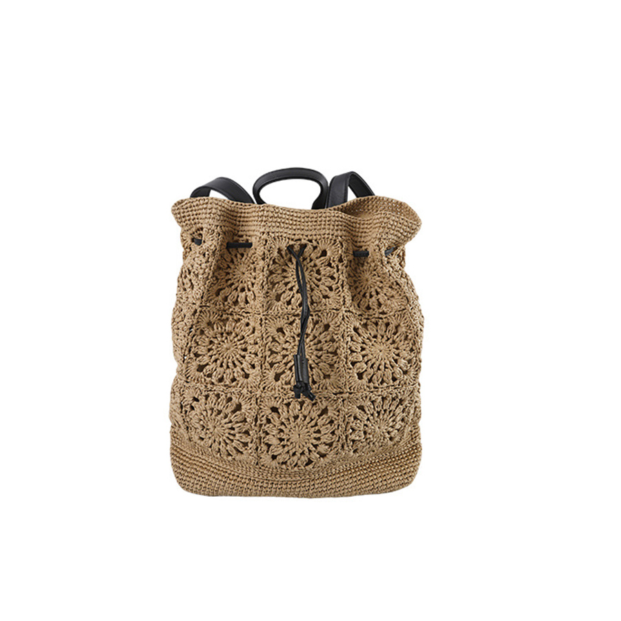 Strooien rugzak met trekkoord, - Embroidery Bali recensie en prijs