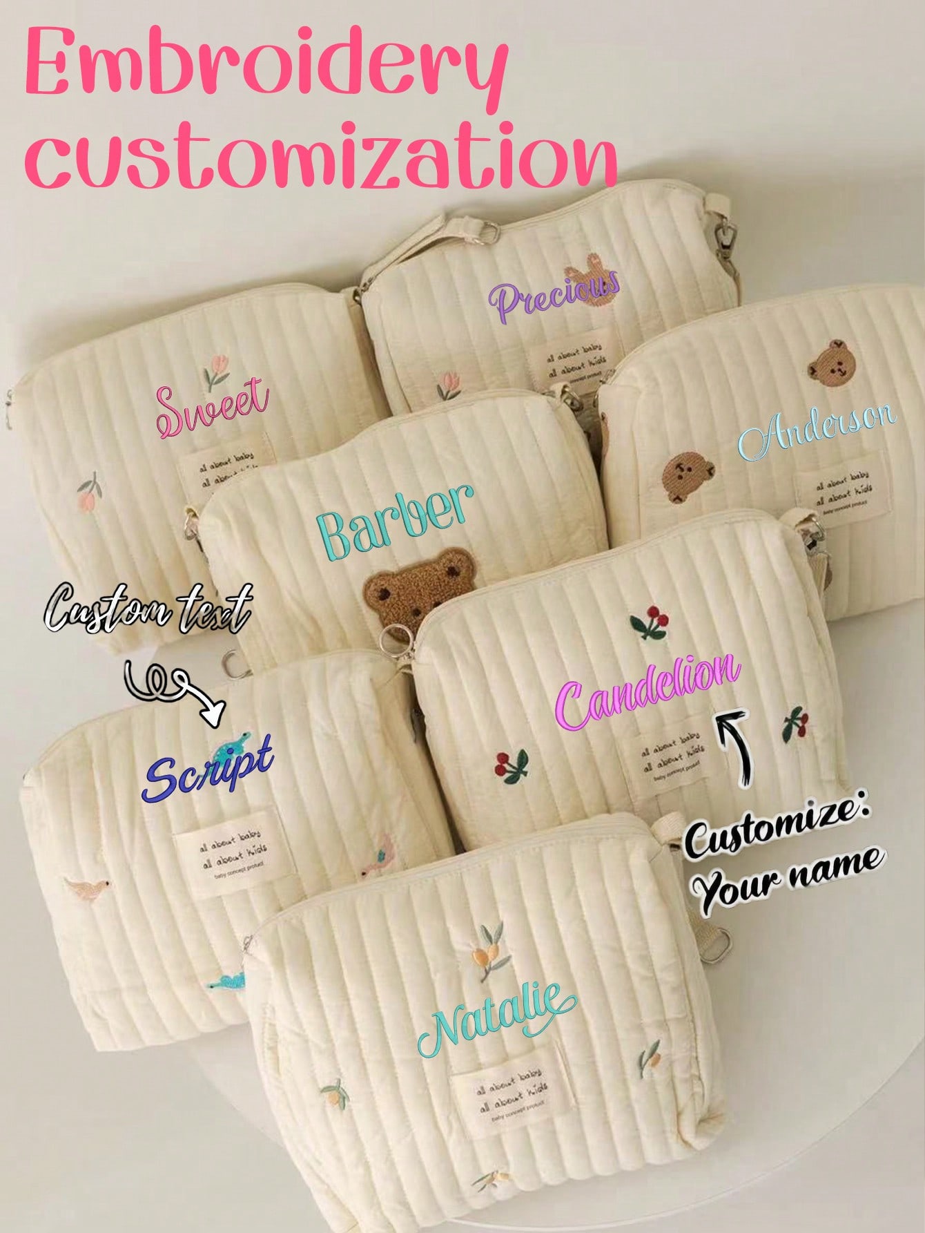Aangepaste naam borduurwerk ba - Embroidery Names recensie en prijs
