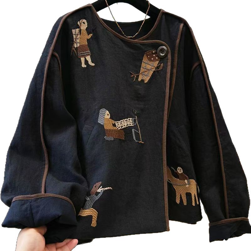 Zwaar geborduurde ronde hals t - Embroidery A recensie en prijs
